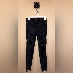 Distressed Black Skinny Jeans